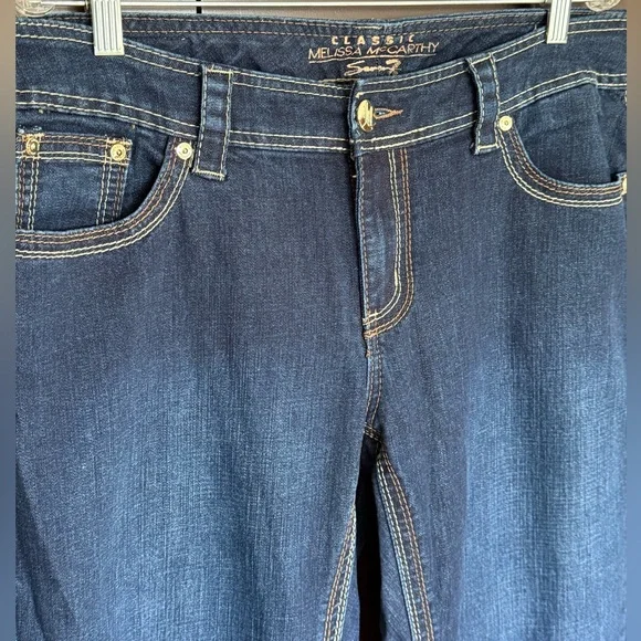 2 Pair Melissa McCarthy Seven7 Bootcut Jeans EUC Size 16W - Picture 3 of 15